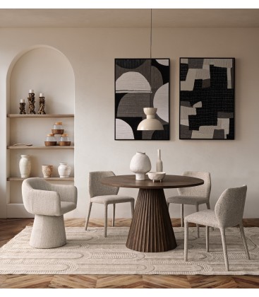 Tavolo Orissa in legno di mango Ø120