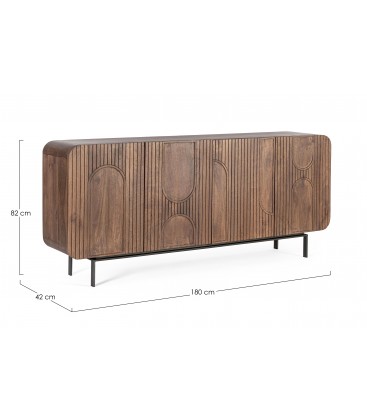 Credenza 4 Ante ORISSA in legno di mango