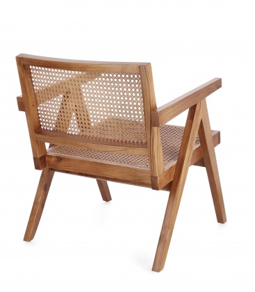 Poltrona Lounge Galia Legno Naturale
