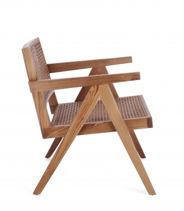 Poltrona Lounge Galia Legno Naturale