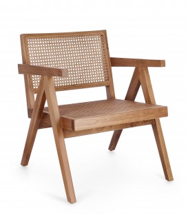 Poltrona Lounge Galia Legno Naturale