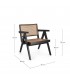 Poltrona Lounge Galia Legno Teak Nero