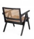 Poltrona Lounge Galia Legno Teak Nero