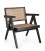 Poltrona Lounge Galia Legno Teak Nero