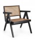 Poltrona Lounge Galia Legno Teak Nero