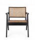 Poltrona Lounge Galia Legno Teak Nero