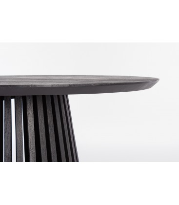Tavolo Odion in legno di mango nero diametro 130
