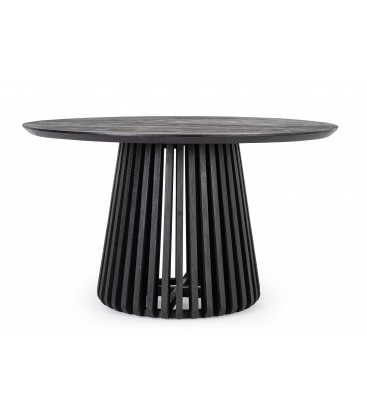 Tavolo Odion in legno di mango nero diametro 130
