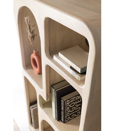  Libreria moderna 6 posti Cairo in legno di Mango