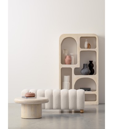Tavolo Odion in legno di mango nero diametro 130