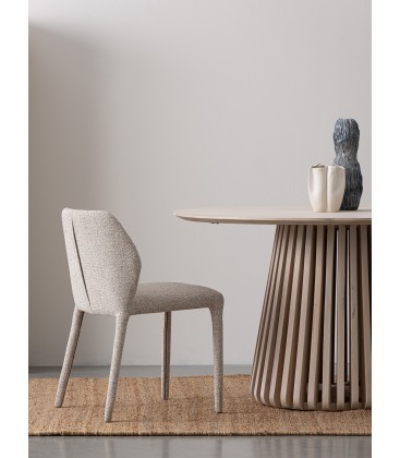 Tavolo Odion in legno di mango nero diametro 130