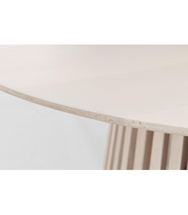 Tavolo Odion in legno di mango nero diametro 130