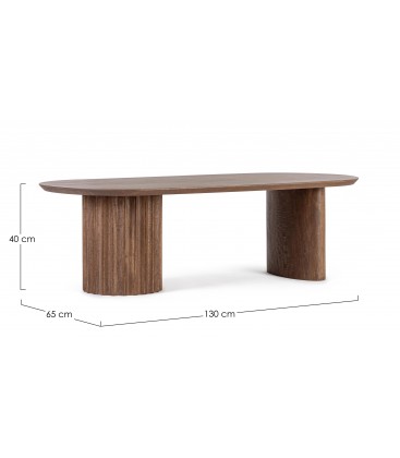 Tavolino Orissa in Legno di Mango Naturale 130x65