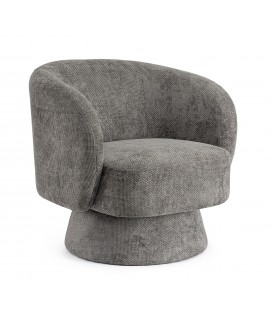 Poltrona Girevole Julienne Grigio Scuro