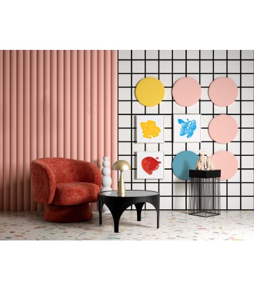 Poltrona Girevole Julienne Rosso Cherry