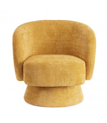Poltrona Girevole Julienne Giallo Senape