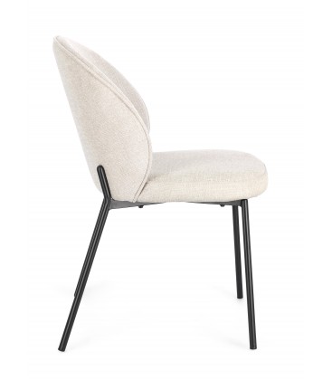 Sedia WENDY Nero/Beige