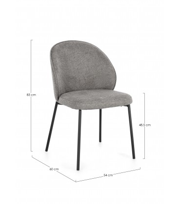 Sedia WENDY Nero/Grigio Scuro