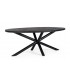 Tavolo Ovale HASTINGS in Legno di Mango Nero 200x110