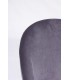 Sgabello Alto CARRY in Velluto Grigio Scuro e Gambe Dorate