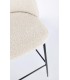 Sgabello Alto CARRY in Tessuto Avorio e Gambe Nere