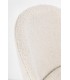Sgabello Alto CARRY in Tessuto Avorio e Gambe Nere