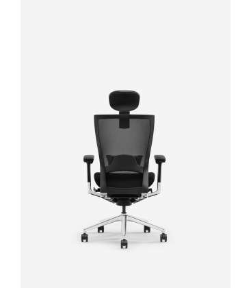 Sedia Nera con schienale alto da ufficio