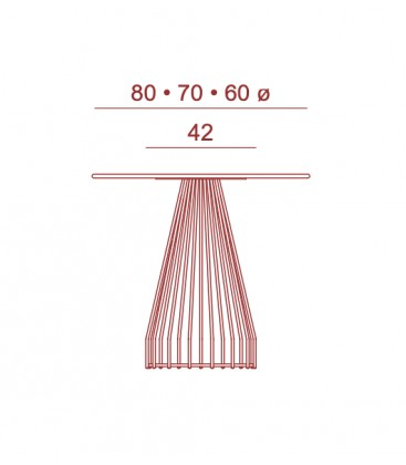 Tavolo CASTORE diametro 70 cm