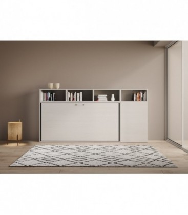 Letto singolo a scomparsa Kando A - Bianco frassino