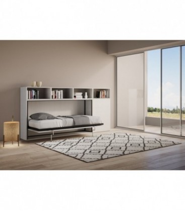 Letto singolo a scomparsa Kando A - Bianco frassino