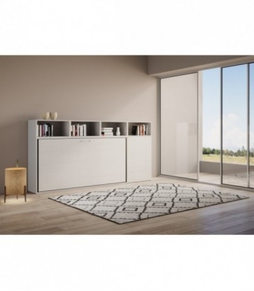 Letto singolo a scomparsa Kando A - Bianco frassino