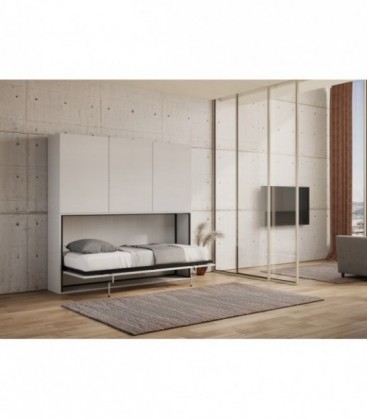 Letto singolo a scomparsa Kando D - Bianco frassino