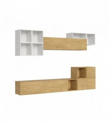 Parete Attrezzata Soggiorno Isoka A45 - Composizione Modulare Profonda 40cm