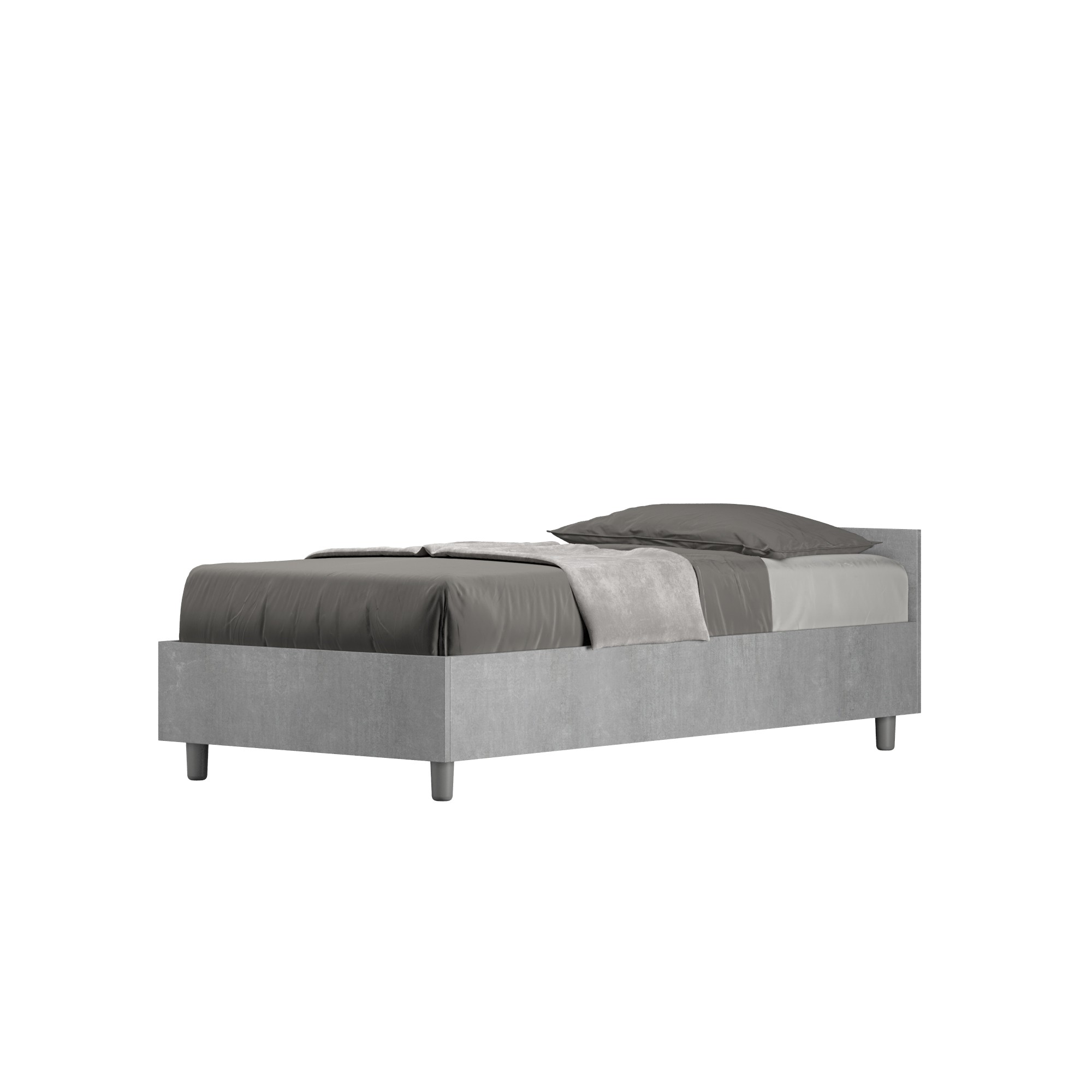 Letto singolo Nuoamo - Cemento