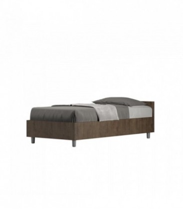 Letto singolo Nuamo con rete 80x200 - Noce
