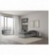 Letto singolo con rete 80x200 cemento Nuamo