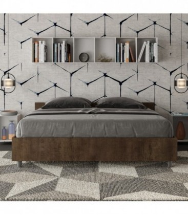 Letto matrimoniale Nuamo senza rete 160x190 - Noce