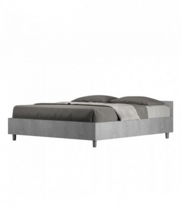 Letto matrimoniale Nuamo senza rete 160x190 - Cemento