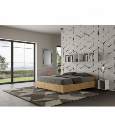 Letto matrimoniale Nuamo con rete 160x190 - Quercia