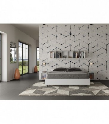 Letto matrimoniale Nuamo contenitore 160x190 - Bianco Frassino