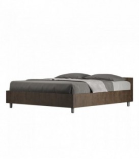 Letto matrimoniale Nuamo contenitore 160x190 - Noce