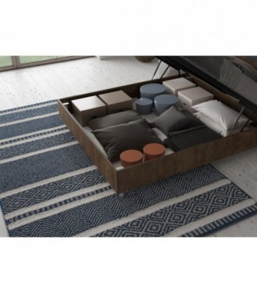 Letto matrimoniale Nuamo contenitore 160x190 - Noce