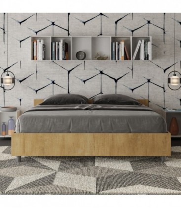 Letto matrimoniale Nuamo contenitore 160x190 - Quercia