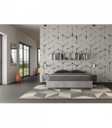 Letto matrimoniale Nuamo contenitore 160x190 - Cemento