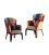 Poltrona Moderna Patchwork in Tessuto Multicolore
