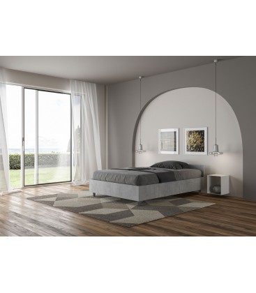 Letto una piazza e mezza Nuamo contenitore 120x190 - Cemento