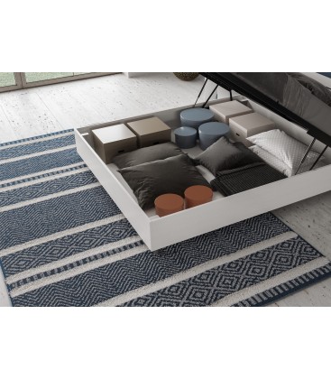 Letto una piazza e mezza Nuamo contenitore 120x190 - Quercia