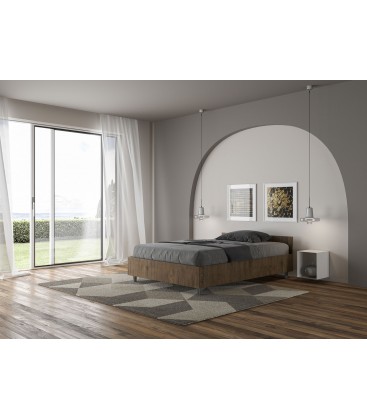 Letto una piazza e mezza Nuamo contenitore 120x190 - Noce