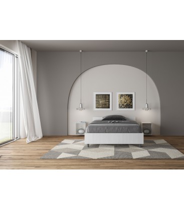 Letto una piazza e mezza Nuamo contenitore 120x190 - Bianco Frassino