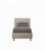 Letto singolo Adele imbottito 80x190 senza rete - rivestimento similpelle tortora